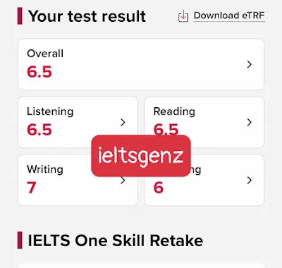 Minh chứng IELTS overall 6.5