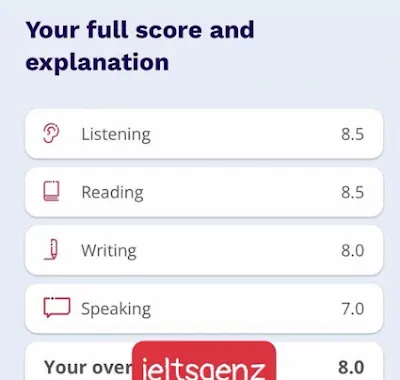 Minh chứng IELTS overall 8.0