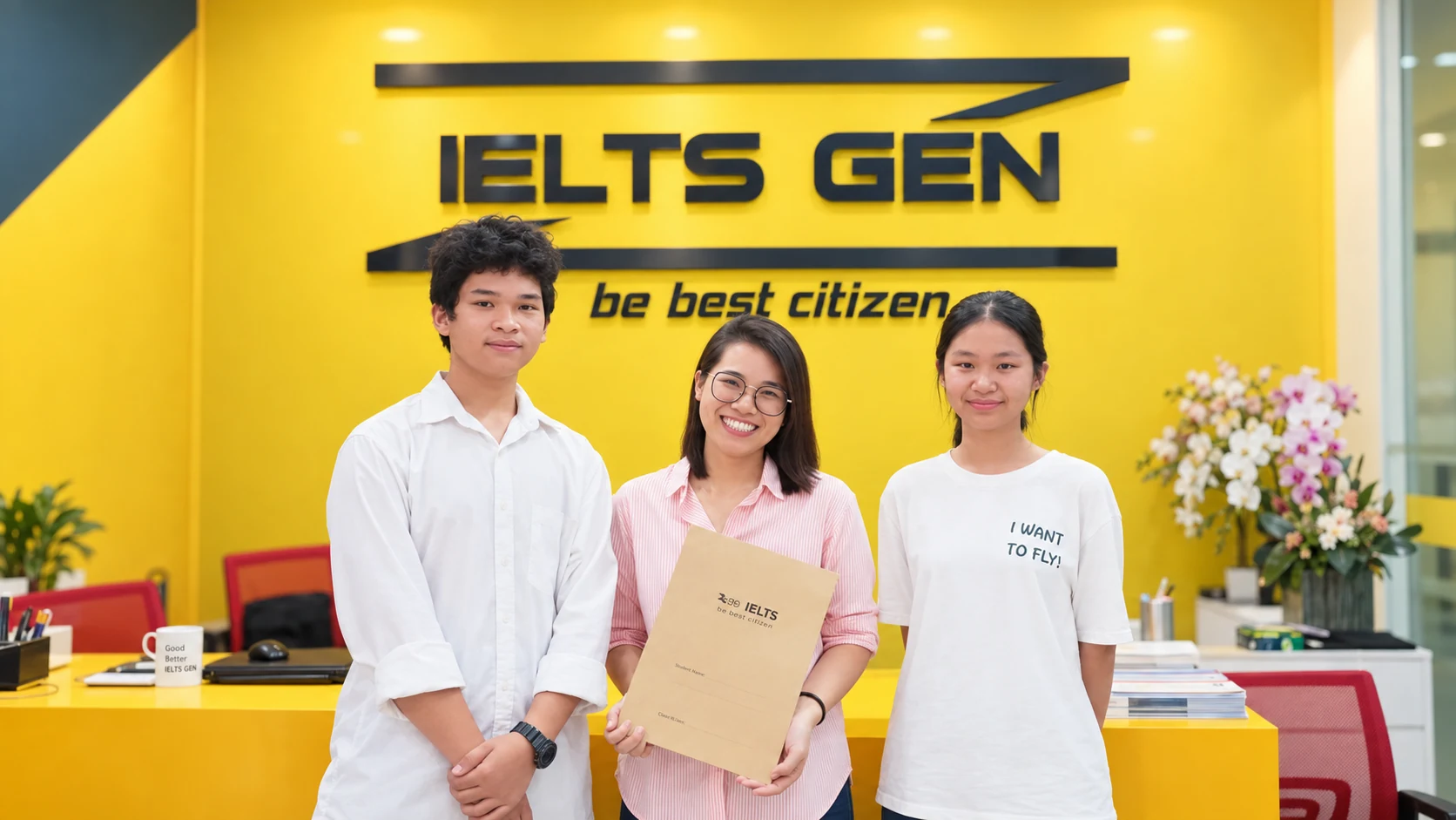 Cô Ruby cùng học trò đạt kết quả IELTS